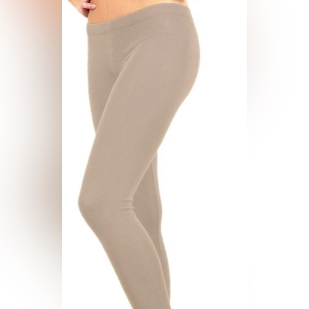 ZENANA ankle length leggings nude/beige color